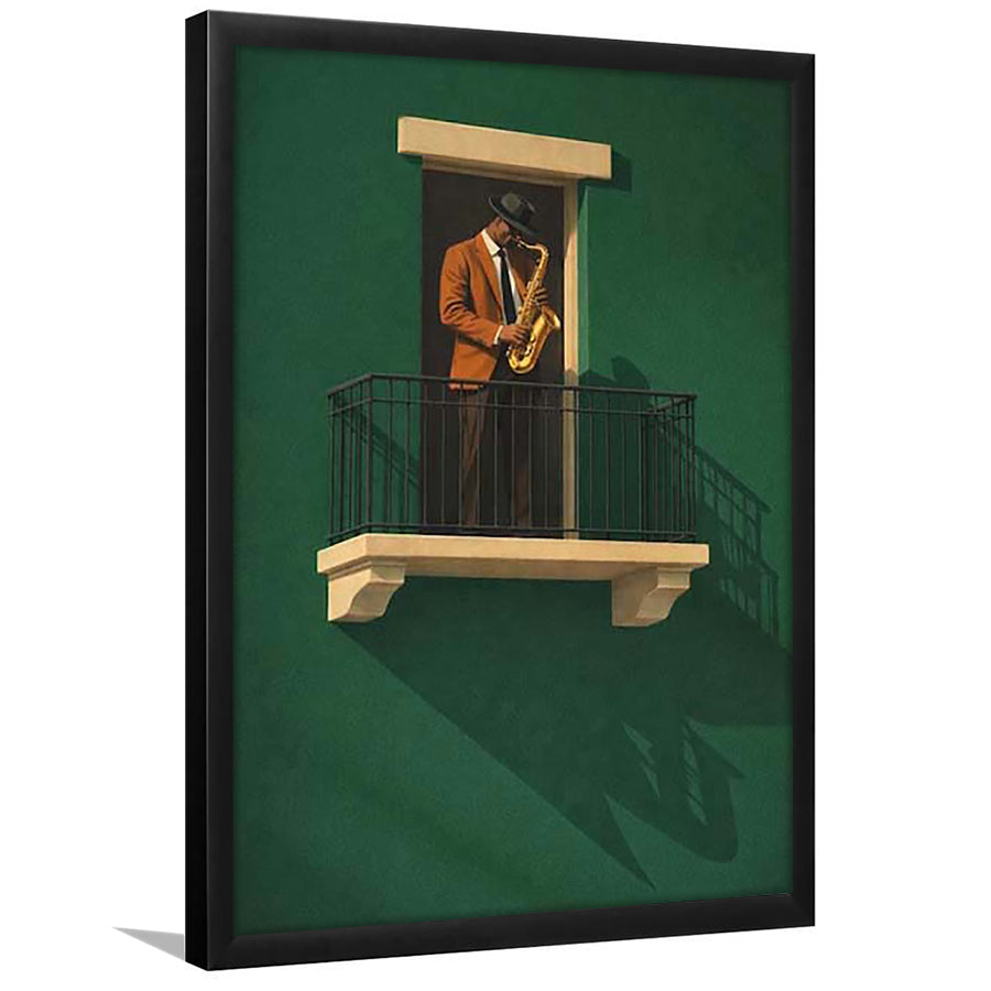 Bold Minimalist Sage Green Afrocentric, Jazz Wall Art, Aesthetic Home Decor Painting, Framed Art Print, Fine Art Wall Decor