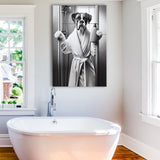 Boxer Bathroom Decor Canvas Prints Wall Art, Bathroom Art Print, Boxer Photo
