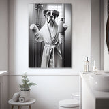 Boxer Bathroom Decor Canvas Prints Wall Art, Bathroom Art Print, Boxer Photo