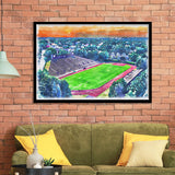 Brown Stadium WaterColor Framed Art Prints, Providence Rhode Island Watercolor, Stadium Art Gifts