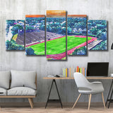 Brown Stadium WaterColor 5 Panels Mix Canvas Prints, Providence Rhode Island Watercolor, Large Stadium Canvas