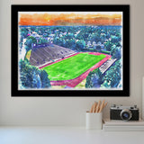 Brown Stadium WaterColor Framed Art Prints, Providence Rhode Island Watercolor, Stadium Art Gifts