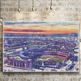 Busch Stadium WaterColor Canvas Prints, St. Louis, Missouri Watercolor, Stadium Art Gifts