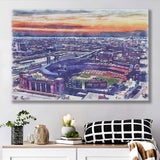 Busch Stadium WaterColor Canvas Prints, St. Louis, Missouri Watercolor, Stadium Art Gifts