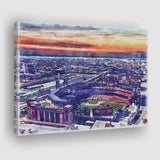 Busch Stadium WaterColor Canvas Prints, St. Louis, Missouri Watercolor, Stadium Art Gifts