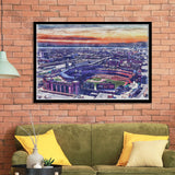 Busch Stadium WaterColor Framed Art Prints, St. Louis, Missouri Watercolor, Stadium Art Gifts