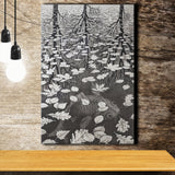 By Maurits Cornelis Escher Canvas Wall Art, M.C. Escher  Three Worlds 1955, Canvas Painting, Canvas Print Wall Art Decor
