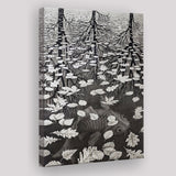 By Maurits Cornelis Escher Canvas Wall Art, M.C. Escher  Three Worlds 1955, Canvas Painting, Canvas Print Wall Art Decor