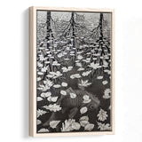 By Maurits Cornelis Escher Wall Art, M.C. Escher  Three Worlds 1955,Framed Canvas Prints Wall Art Decor, Floating Frame