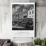 Camden, London United Kingdom, Print For Travel Lovers, Black And White, Canvas Print Wall Art