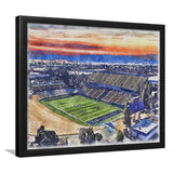 CEFCU Stadium WaterColor Framed Art Prints, San Jose California Watercolor, Stadium Art Gifts