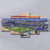 CEFCU Stadium WaterColor 5 Panels Mix Canvas Prints, San Jose California Watercolor, Large Stadium Canvas