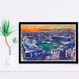 Canvas Stadium WaterColor Framed Art Prints, Fort Collins Colorado Watercolor, Stadium Art Gifts