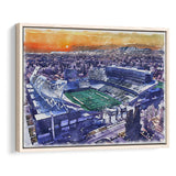 Framed Canvas Stadium WaterColor Framed Canvas Prints, Fort Collins Colorado Watercolor, Stadium Art Gifts, Floating Frame