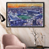 Framed Canvas Stadium WaterColor Framed Canvas Prints, Fort Collins Colorado Watercolor, Stadium Art Gifts, Floating Frame