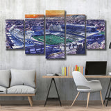 Framed Canvas Stadium WaterColor 5 Panels Mix Canvas Prints, Fort Collins Colorado Watercolor, Large Stadium Canvas