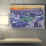 Canvas Stadium WaterColor Canvas Prints, Fort Collins Colorado Watercolor, Stadium Art Gifts