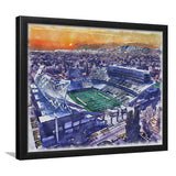 Canvas Stadium WaterColor Framed Art Prints, Fort Collins Colorado Watercolor, Stadium Art Gifts