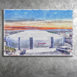 Cardinal Stadium WaterColor Canvas Prints, Louisville Kentucky Watercolor, Stadium Art Gifts