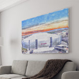 Cardinal Stadium WaterColor Canvas Prints, Louisville Kentucky Watercolor, Stadium Art Gifts
