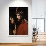 Carl Bloch Painting Christ With Mocking Soldier (1880),Framed Canvas Prints Wall Art Decor, Floating Frame