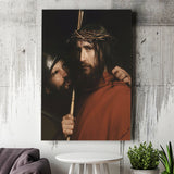 Carl Bloch Painting Christ With Mocking Soldier (1880), Canvas Painting, Canvas Print Wall Art Decor