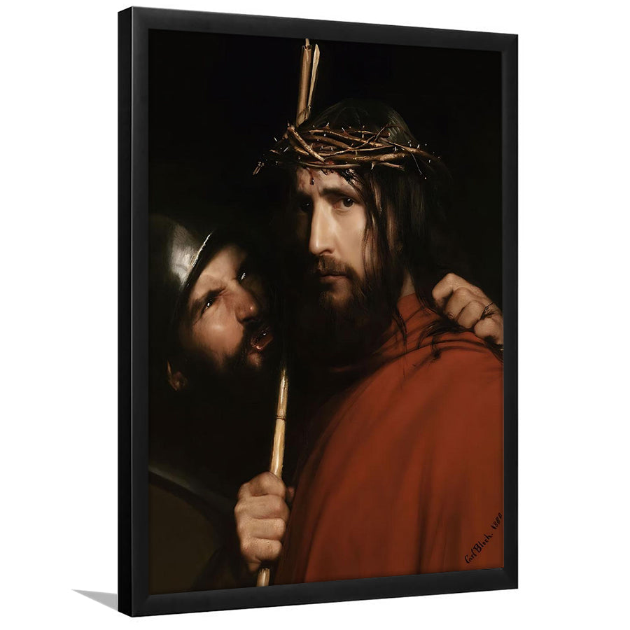 Carl Bloch Painting Christ With Mocking Soldier (1880),Framed Art Prints Wall Decor, Picture Framed