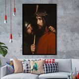 Carl Bloch Painting Christ With Mocking Soldier (1880),Framed Art Prints Wall Decor, Picture Framed