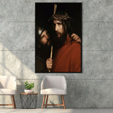 Carl Bloch Painting Christ With Mocking Soldier (1880),Framed Canvas Prints Wall Art Decor, Floating Frame