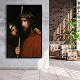 Carl Bloch Painting Christ With Mocking Soldier (1880),Framed Canvas Prints Wall Art Decor, Floating Frame