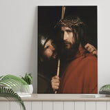 Carl Bloch Painting Christ With Mocking Soldier (1880), Canvas Painting, Canvas Print Wall Art Decor