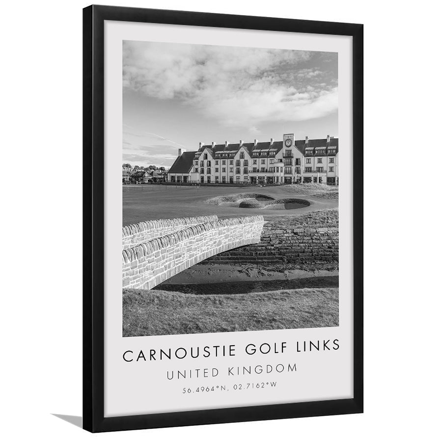 Carnoustie Golf Links, Hole 18, Golf Art, Gift for him, Framed Art Print Wall Decor