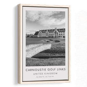 Carnoustie Golf Links, Hole 18, Golf Art Print, Floating Frame, Framed Canvas Print Wall Art