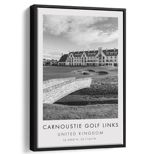 Carnoustie Golf Links, Hole 18, Golf Art Print, Floating Frame, Framed Canvas Print Wall Art