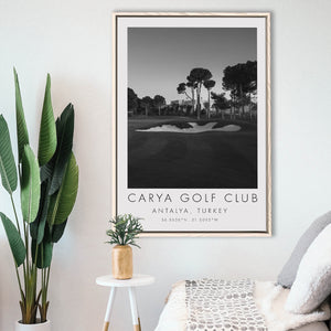 Carya Golf Club - Kaden Golf Courses, Golf Art Print, Floating Frame, Framed Canvas Print Wall Art