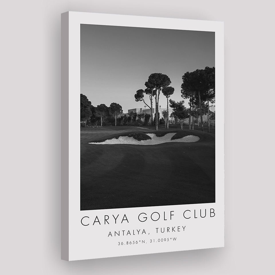 Carya Golf Club - Kaden Golf Courses, Golf Art Print, Gift for him, Canvas Print Wall Art