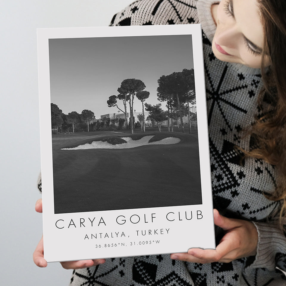 Carya Golf Club - Kaden Golf Courses, Golf Art Print, Gift for him, Canvas Print Wall Art