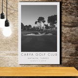 Carya Golf Club - Kaden Golf Courses, Golf Art Print, Gift for him, Canvas Print Wall Art