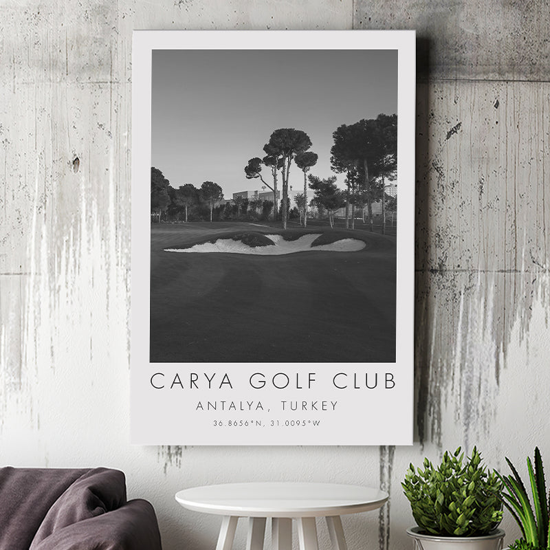 Carya Golf Club - Kaden Golf Courses, Golf Art Print, Gift for him, Canvas Print Wall Art