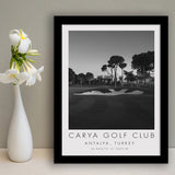 Carya Golf Club - Kaden Golf Courses, Golf Art, Gift for him, Framed Art Print Wall Decor