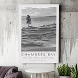 Chambers Bay Golf Course, Hole 15, Golf Art Print, Gift for him, Canvas Print Wall Art