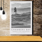 Chambers Bay Golf Course, Hole 15, Golf Art Print, Gift for him, Canvas Print Wall Art