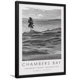 Chambers Bay Golf Course, Hole 15, Golf Art, Gift for him, Framed Art Print Wall Decor