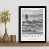 Chambers Bay Golf Course, Hole 15, Golf Art Print, Floating Frame, Framed Canvas Print Wall Art