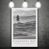 Chambers Bay Golf Course, Hole 15, Golf Art Print, Gift for him, Canvas Print Wall Art