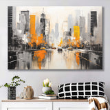 Chicago City Minimalist Abstract Acrylic Painting, Canvas Painting, Canvas Prints Wall Art Decor