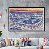 Choctaw Stadium WaterColor Framed Art Prints, Arlington Texas Watercolor, Stadium Art Gifts