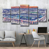 Choctaw Stadium WaterColor 5 Panels Mix Canvas Prints, Arlington Texas Watercolor, Large Stadium Canvas