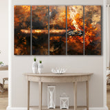 Cigar Art Vintage Style, 5 Panels Extra Large Canvas, Canvas Prints Wall Art Decor