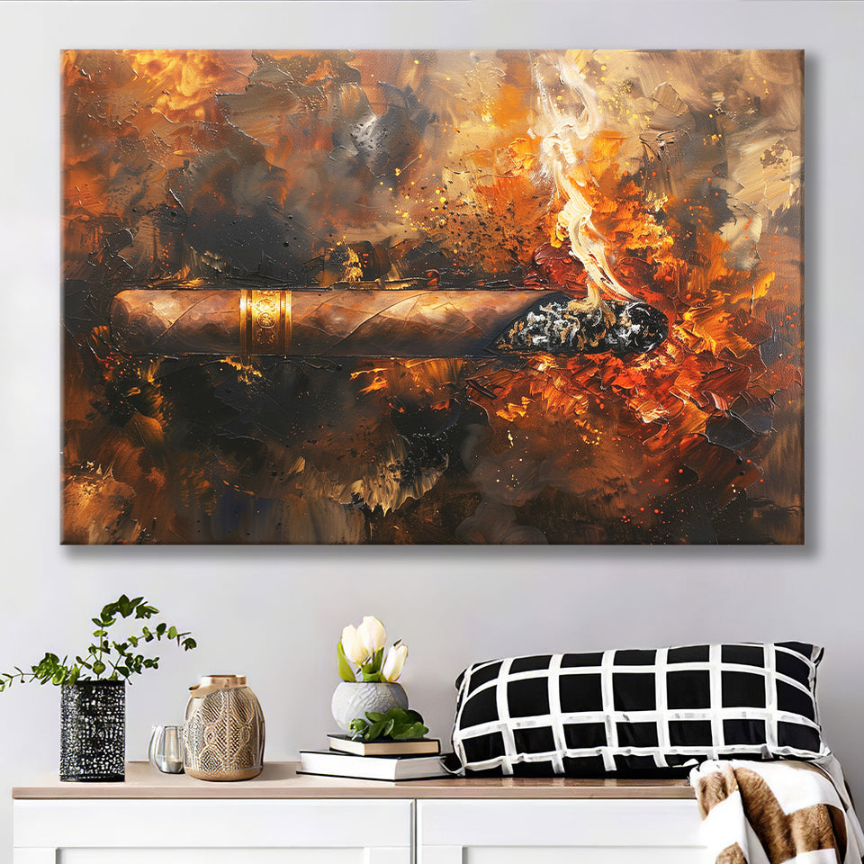 Cigar Art Vintage Style, Canvas Painting, Canvas Prints Wall Art Decor